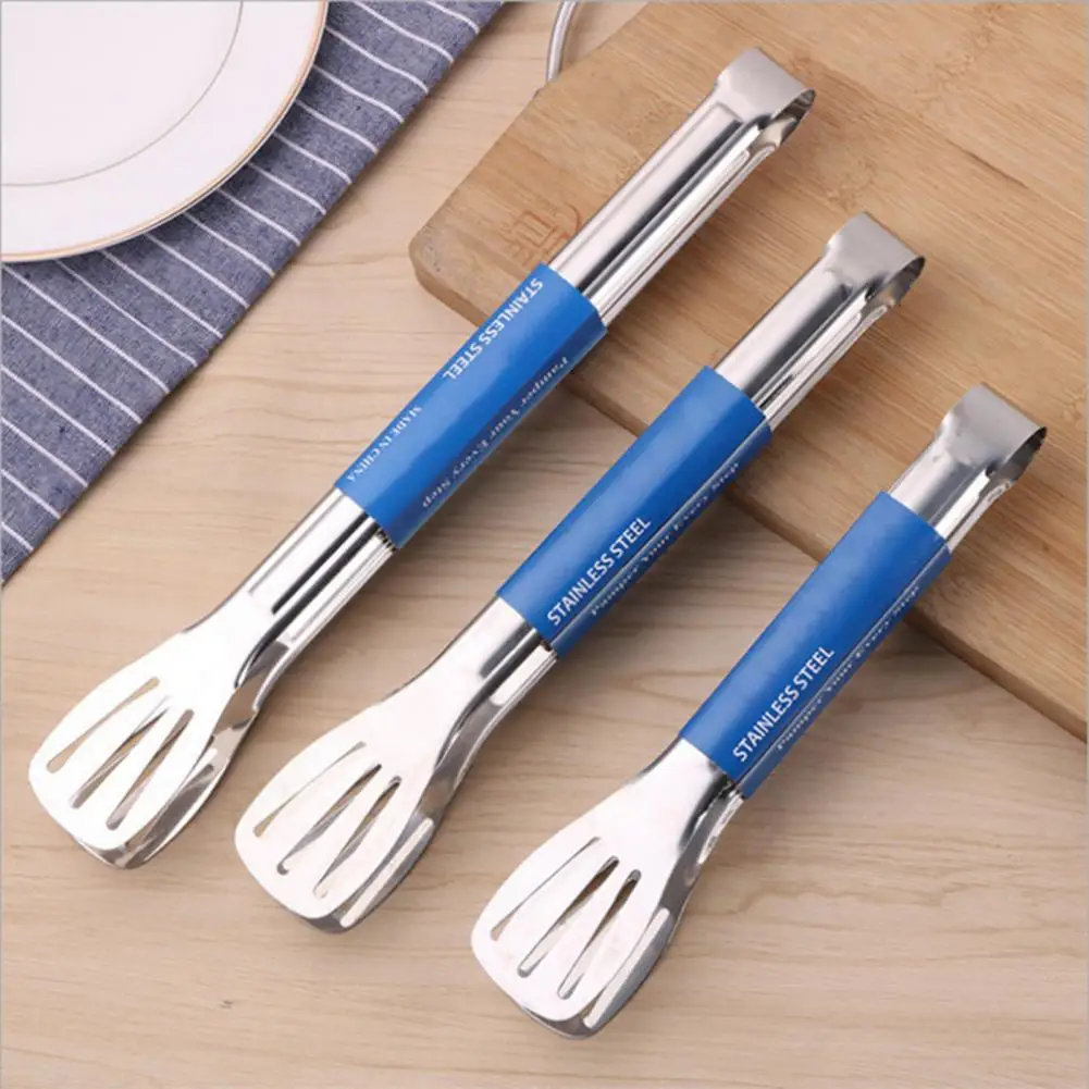 

Stainless Steel Food Tong Anti Heat Bread Clip Pastry Clamp BBQ Tongs Salad Buffet Cooking Tool Kitchen Foods tools for Home