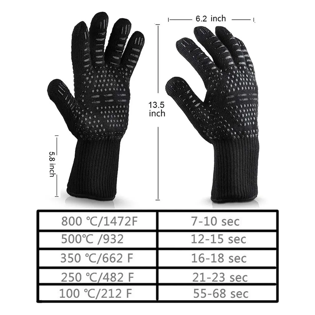 

Heat Resistant 800 Degrees Microwave Oven Baking High Temperature Gloves Comfortable And Safe Gloves