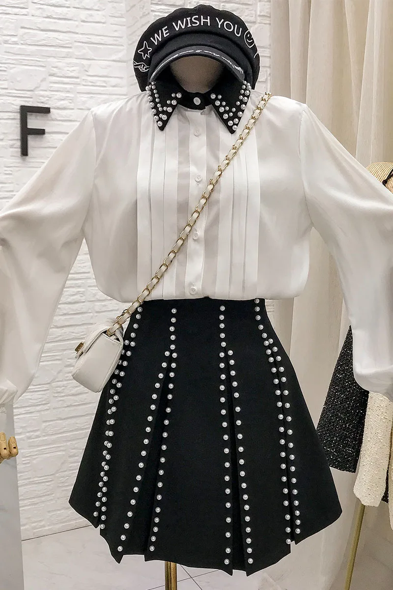 2020 Ранняя весна новая Корейская шифоновая рубашка с длинным рукавом в западном