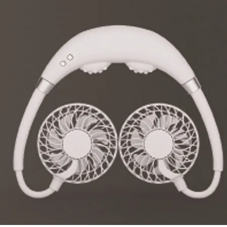 

Massage Electric Fan Hanging Neck Lazy Fan Sport Fan Hands-free Home Portable Rechargable USB Electric Fan