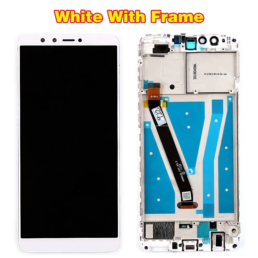 White And Frame Vancca 5,93 дюймовый ЖК-дисплей для huawei Y9 Enjoy 8 Plus кодирующий преобразователь сенсорного экрана в сборе FLAL22 LX2 LX1 1080*2160 - Цвет: White And Frame