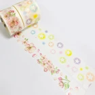 1 рулон цветы и звезды Washi бумага декоративная наклейка лента записная книжка Дневник украшения