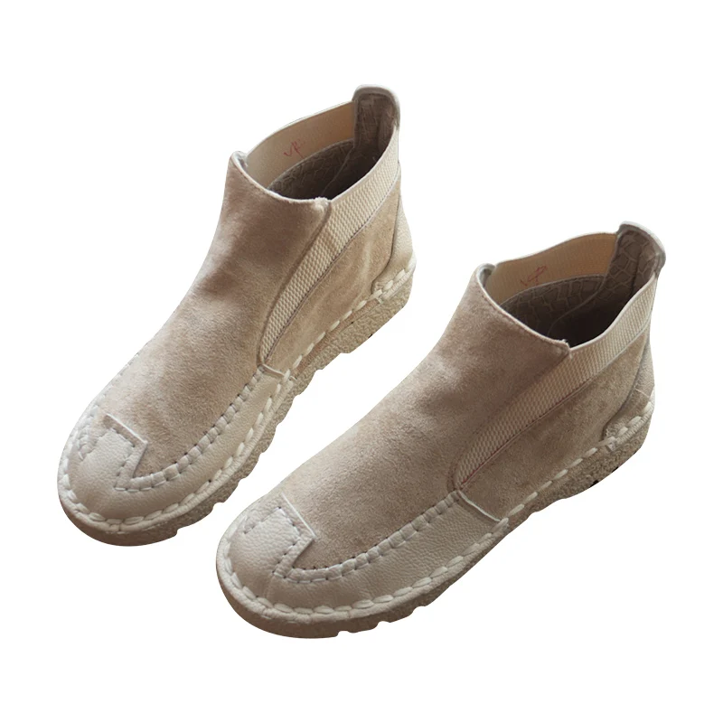 Женские ботинки с мягкой подошвой осенняя Новинка 2019 короткие в стиле ретро Mori