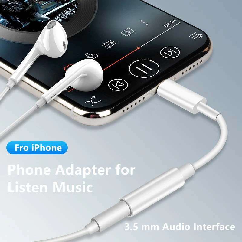 Adaptador de IOS a Jack de 3,5mm para auriculares, Aux, Audio, reproducción...