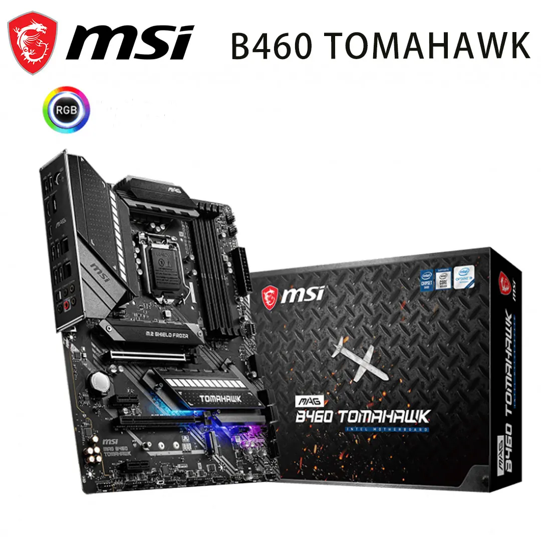 Kaufen Motherboard Neue MSI MAG B460 TOMAHAWK LGA 1200 DDR4 128GB PCI-E 3,0 M.2 2933MHz Desktop ATX Msi B460 Intel B460 2021 Mainboard