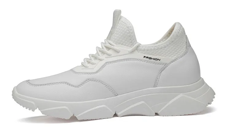 Кроссовки мужские из натуральной кожи повседневная обувь увеличивающая рост на