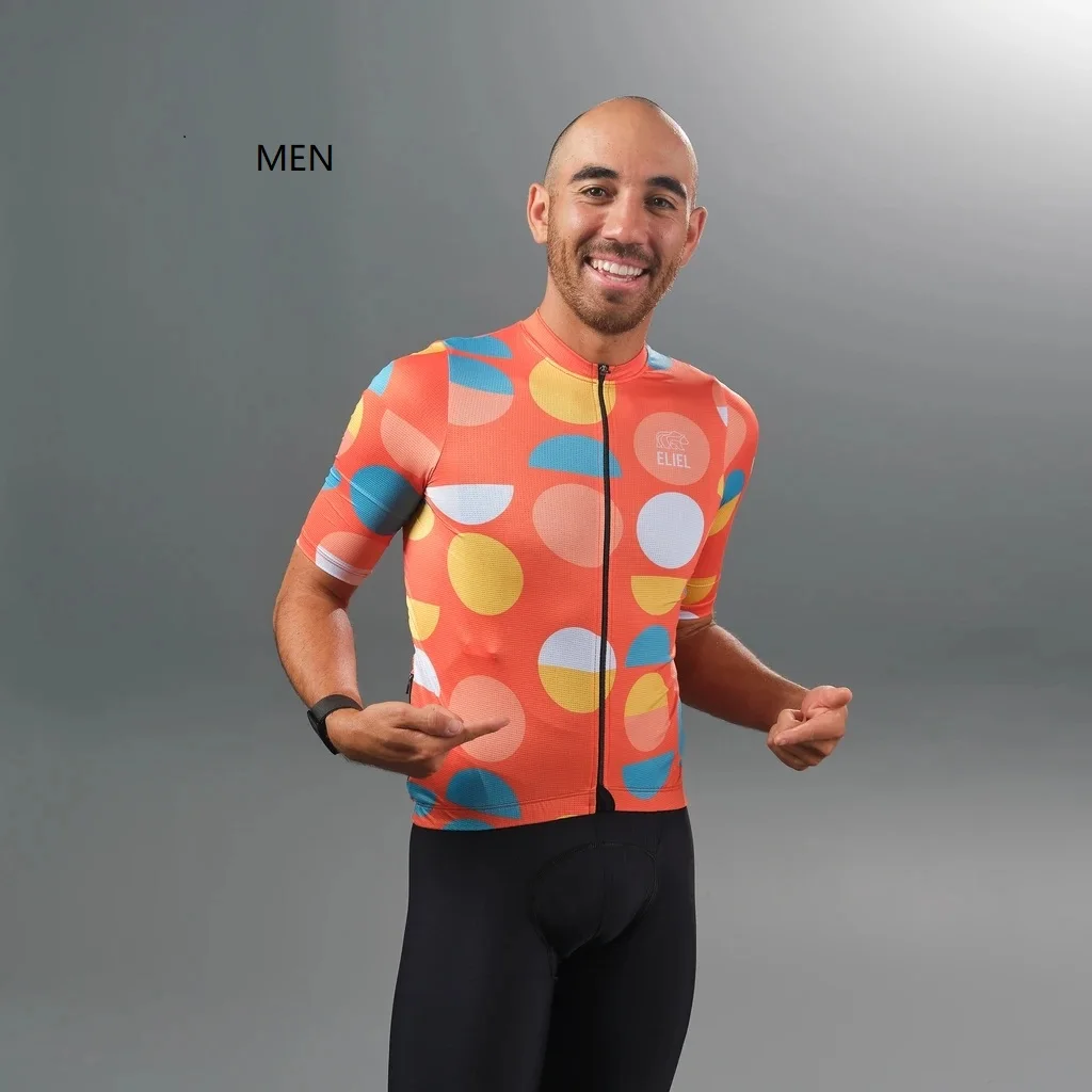 

ELIEL Men's cycling Jersey Color printing cycling jersey Breathability and comfort MTB Racing Jersey maillot ciclismo manga