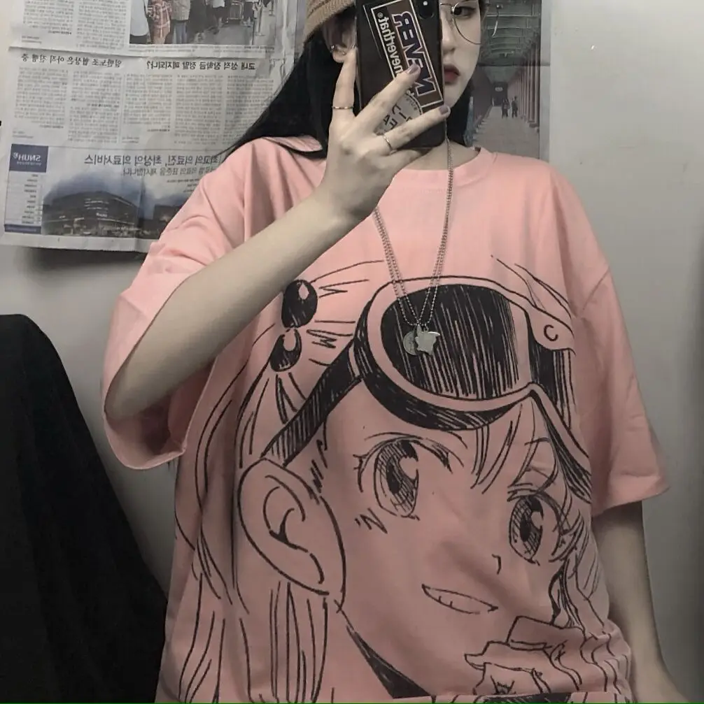 Женские футболки оверсайз женская одежда летние топы Мультяшные повседневные