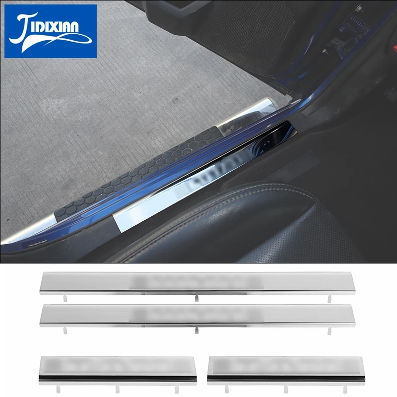 

JIDIXIAN Car Door Sill Strip Guard Scuff Plate Covers Thresholds for Dodge Ram 2009-2017 Accessories