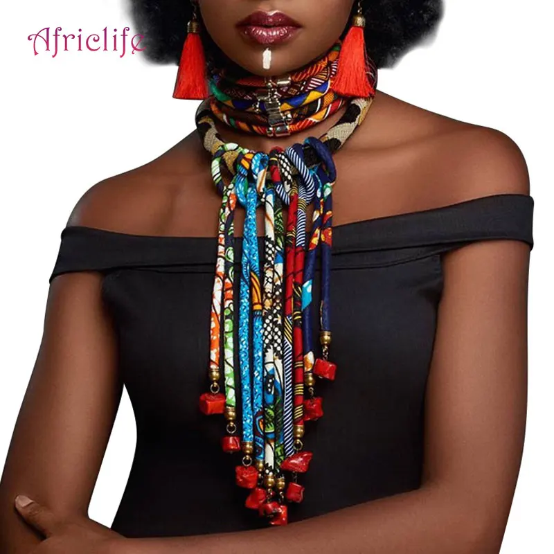 Женское Ожерелье с принтом Анкары в африканском стиле этнические украшения