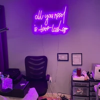 all you need is love lashes neon signall you need is love lashes led signneon sign bedroomled neon signneon decorationspink