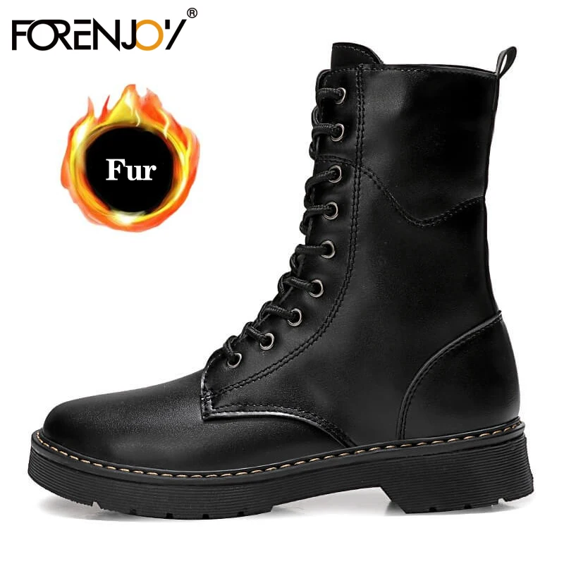 FORENJOY/ботинки Martens мужские ботинки из натуральной кожи Зимние ботильоны