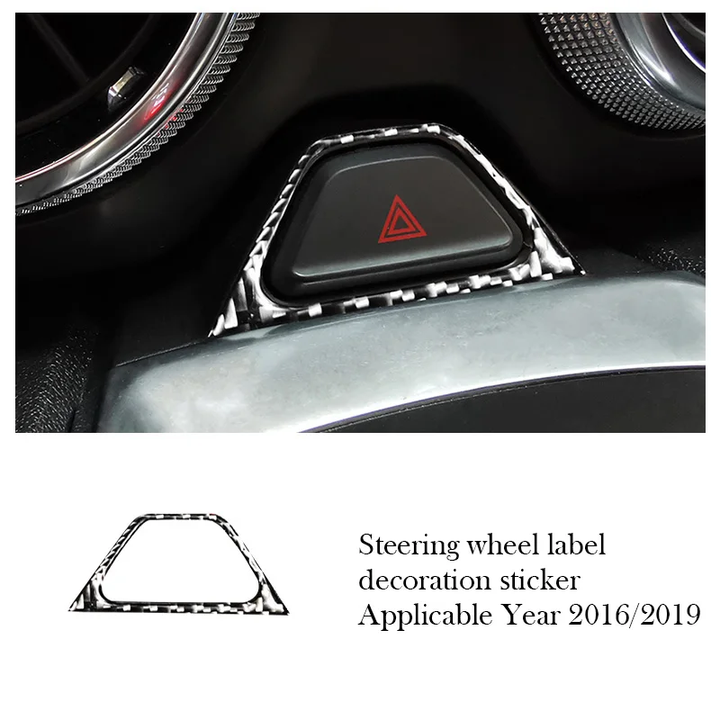 

For Chevrolet Camaro Warning Button Real Carbon Fiber Decoration Sticker 2016 2017 2018 2019