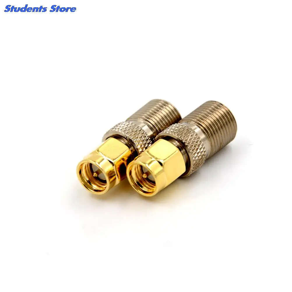 1Pcs F Type Female Jack To SMA Male Plug Straight RF Coaxial Adapter Connector Convertor Gold Tone | Электроника