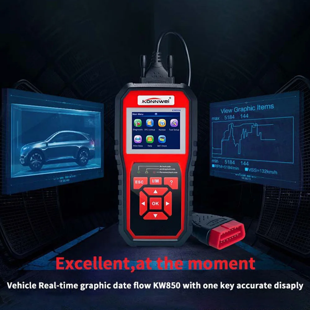 OBDII ODB2 сканер автомобильный диагностический полнофункциональный Универсальный