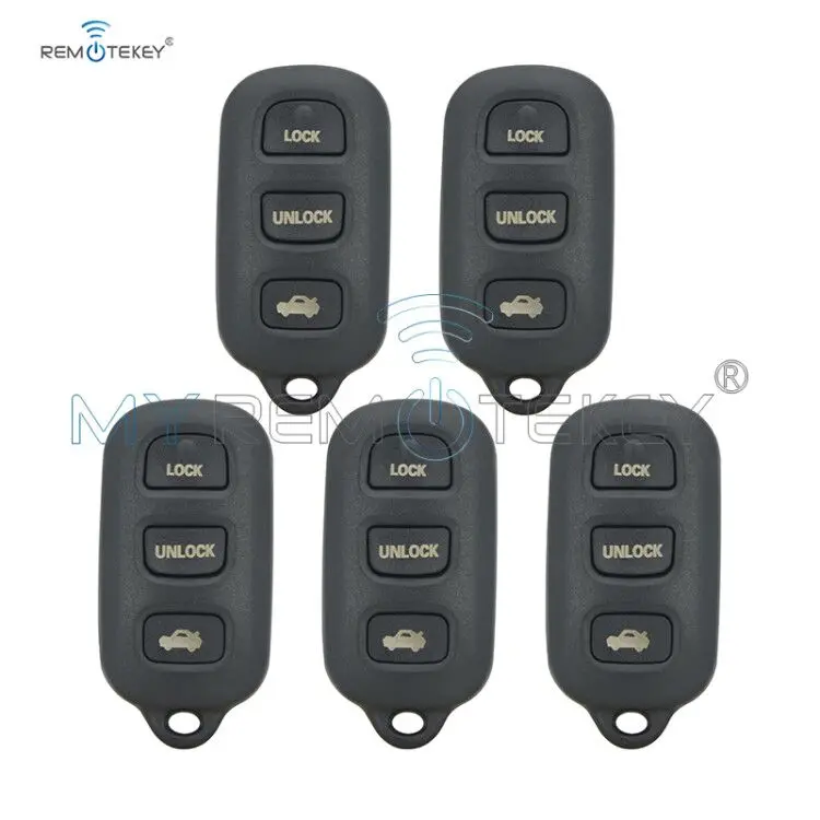 Remtekey 5 шт. дистанционный ключ-брелок от машины 4 кнопки для Toyota Camry Solara Corolla Sienna 2002