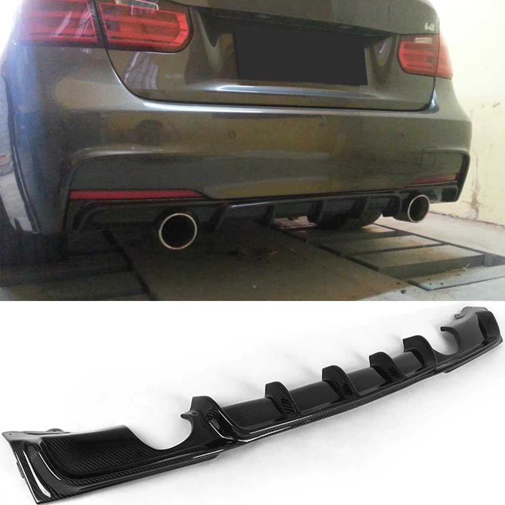 Губа заднего диффузора из углеродного волокна для BMW 3 серии F30 M Sport 12 17 диффузор