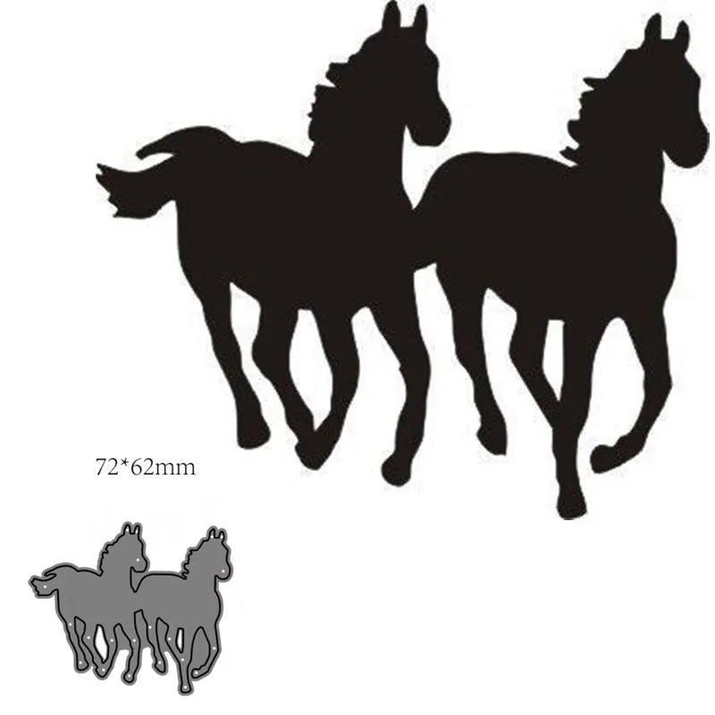 Металлические Вырубные штампы форма животное лошадь Украшение скрапбукинг