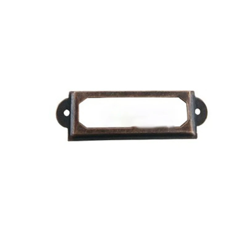 10 шт. античная латунь металлическая этикетка тянущаяся рамка ручка файл с именем