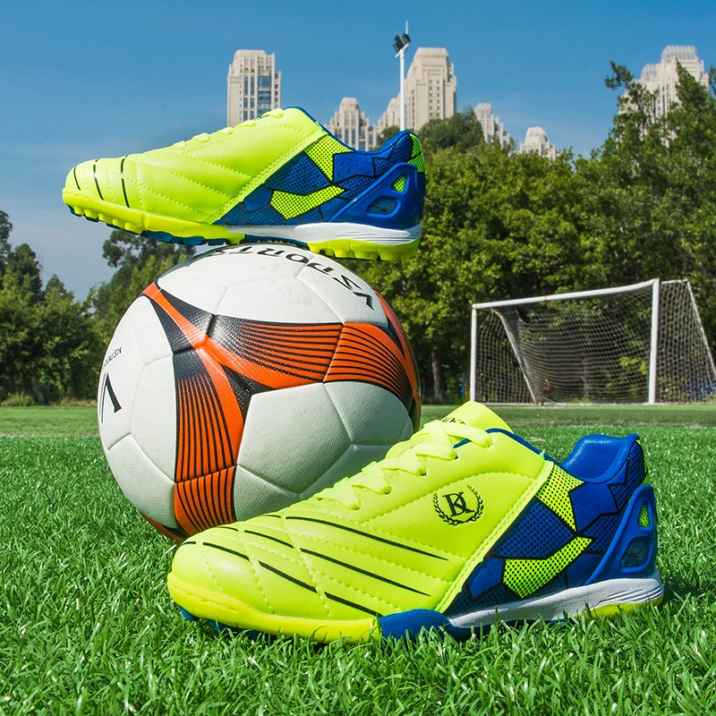 Унисекс футбольная обувь с длинными шипами полуботинки для футбола TF уличные