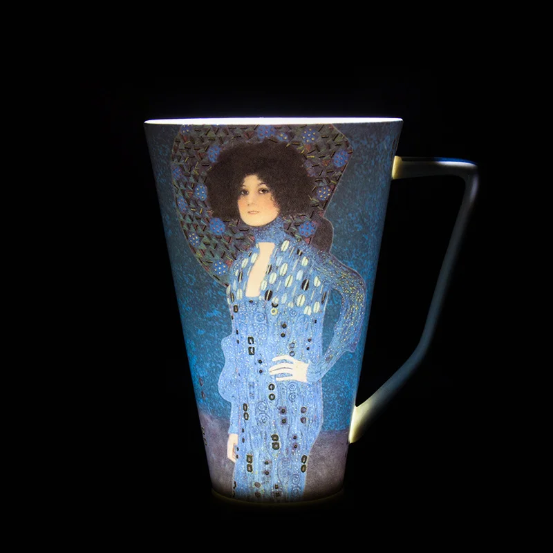 Klimt Painting Design Fine Bone China Coffee Cup Mug &amp Travel Ceramic With Gift Box | Дом и сад