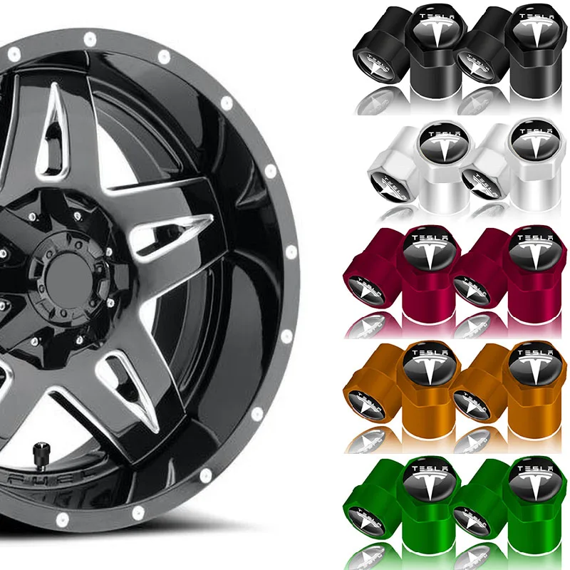4 шт. Декоративные Значки для колес Tesla Model 3 модель S L Y аксессуары | Автомобили и