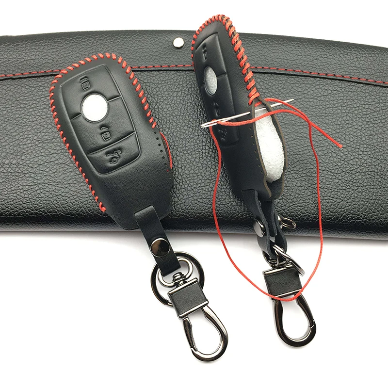 Hot Sale Genuine Leather Key Case Cover Wallet Bag Holder For Mercedes Benz E Class E200 E260 E300 E320 W213 Auto Accessories | Автомобили