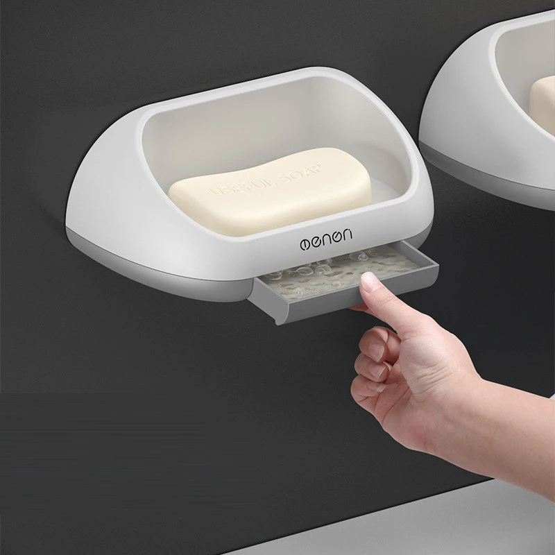 

Mengni мыло стойки со сливом Ванная комната висит душевая кабина настенный органайзер для мыла держатель санузел аксессуары для хранения