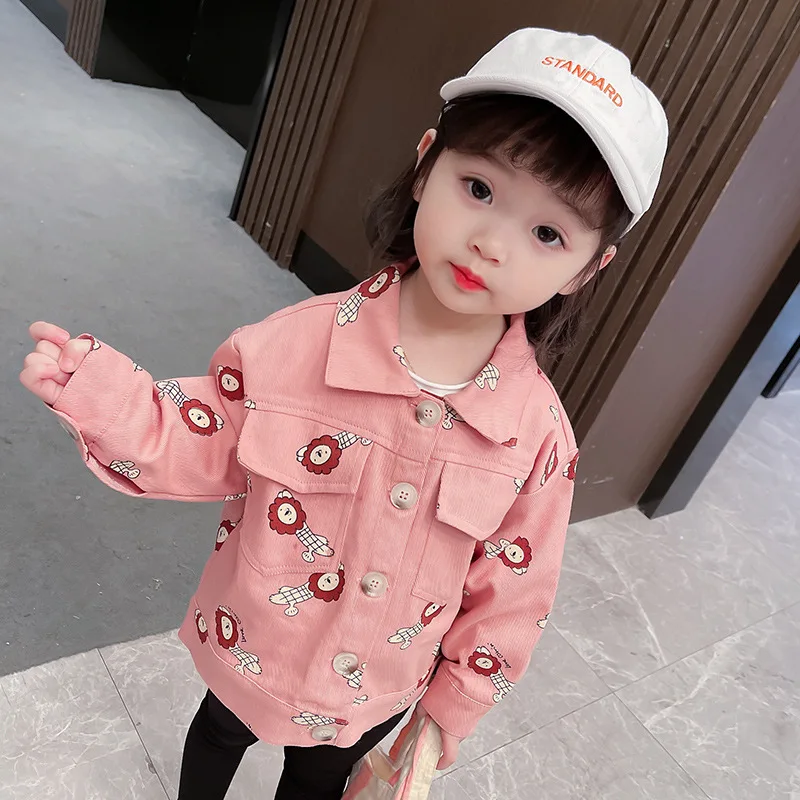 

Girls Baby's Kids Coat Jacket Outwear 2021 Floral Spring Autumn Overcoat Top Sport Zipper Princess Toddler Children's Clothing