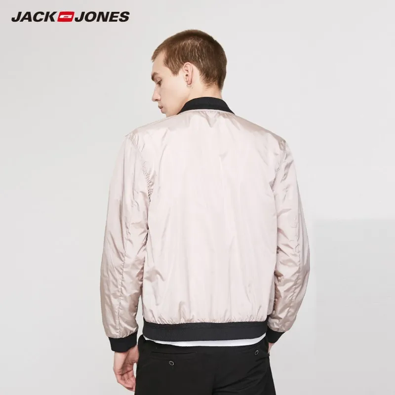 JackJones Мужская куртка чистый цвет Бейсбол Воротник Водонепроницаемый