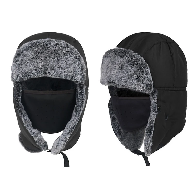 Теплая шапка 1 шт. для мужчин и женщин шапка-бомбер с клапаном зимняя Лыжная из