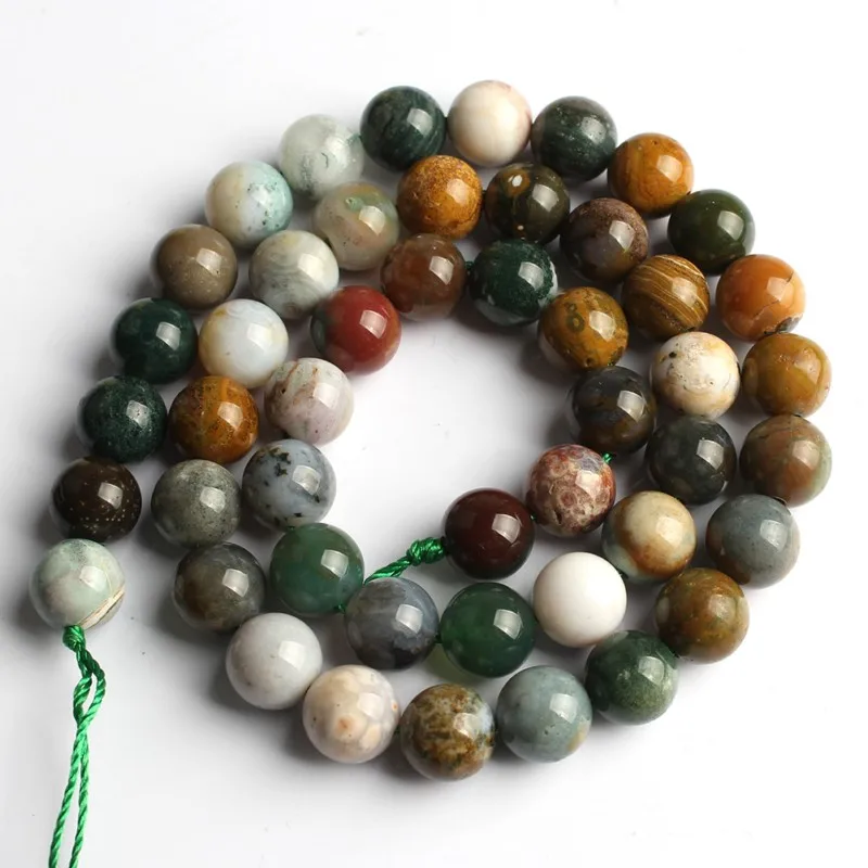 6 8 10 мм натуральный AAA океан бусины из яшмы круглый незакрепленный камень для