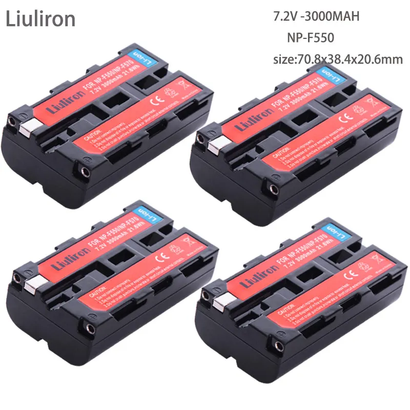 4battery Акумуляторная батарея NP-F550 NP F550 NP-F570 NP F570 F330 F530 Li-Ion Батарея пакет для sony NP-F330 F750 CCD-SC CCD-TR NP-F730 - Цвет: 4battery