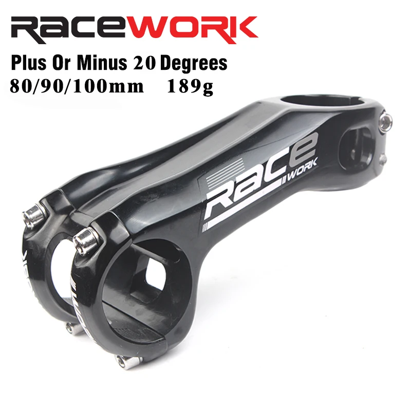 

RACEWORK MTB Road Bike Stem 31.8*80/90/100mm Ultralight CNC Mountain Bicycle 20 Degree High-Strength XC AM DH Handlebar Stem