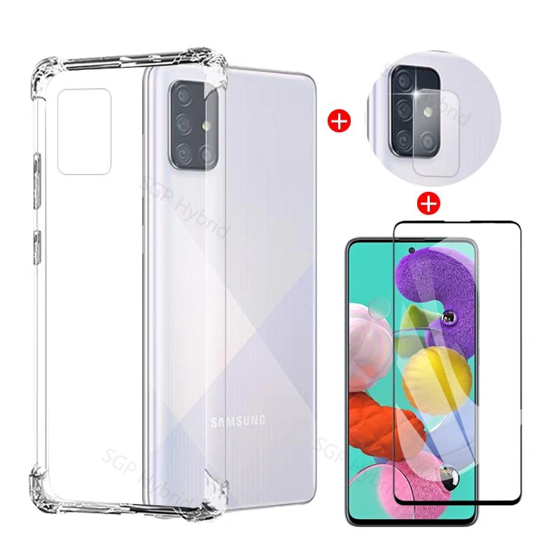 Чехол из закаленного стекла для Samsung Galaxy a71 A51 A10 A10S A20 A20S A30 A30S A40 A50 A50S A70 A70S|Бамперы| |