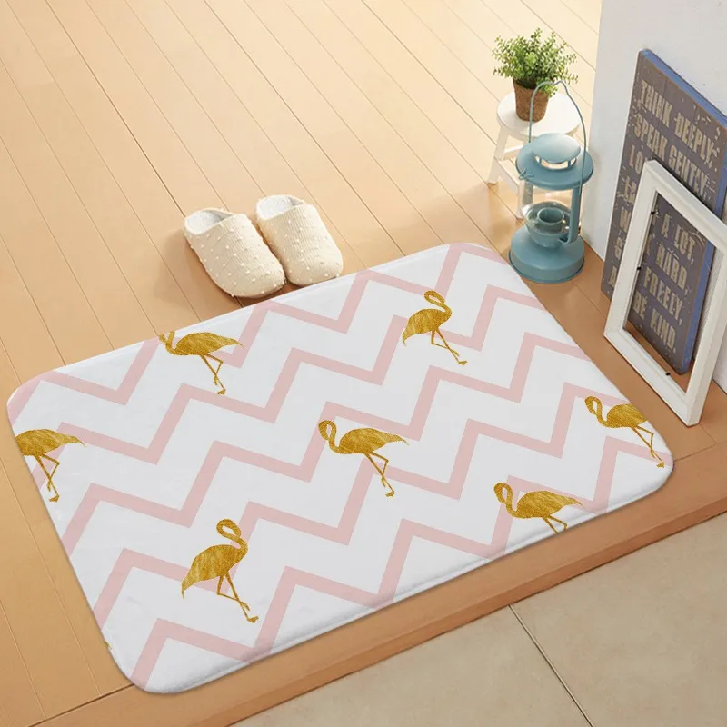 Красивый коврик для двери с тропическим фламинго пальмовый лист цветок ананас