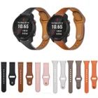 Ремешок из натуральной кожи 20 мм 22 мм для Garmin Forerunner 645 645 м 245 245 мVivoactive 3 MusicCAME Sq
