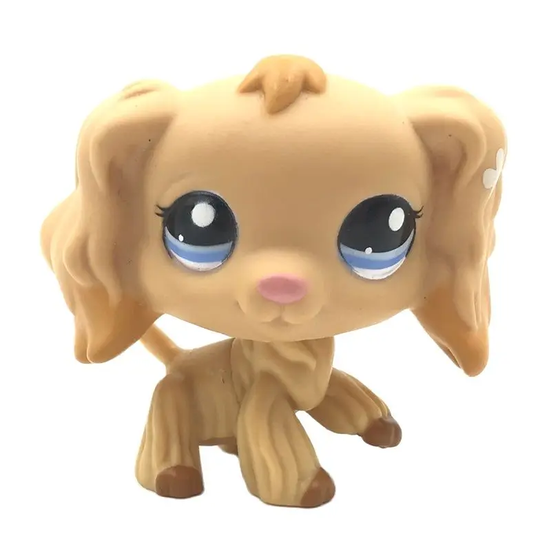 

LPS CAT Littlest pet shop, игрушки с брызгой головой, кокер-спаниель светильник-коричневая собака с Карамель-загаром, длинные волосы, уши, рождественск...