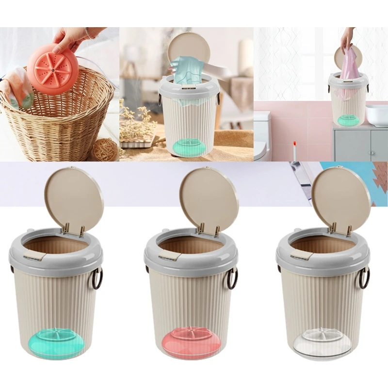 

Mini Portable Automatic Washing Machine Rotating Turbines Washer Laundry Clothes Cleaner for Travel Home Dorms Apartments 19QE