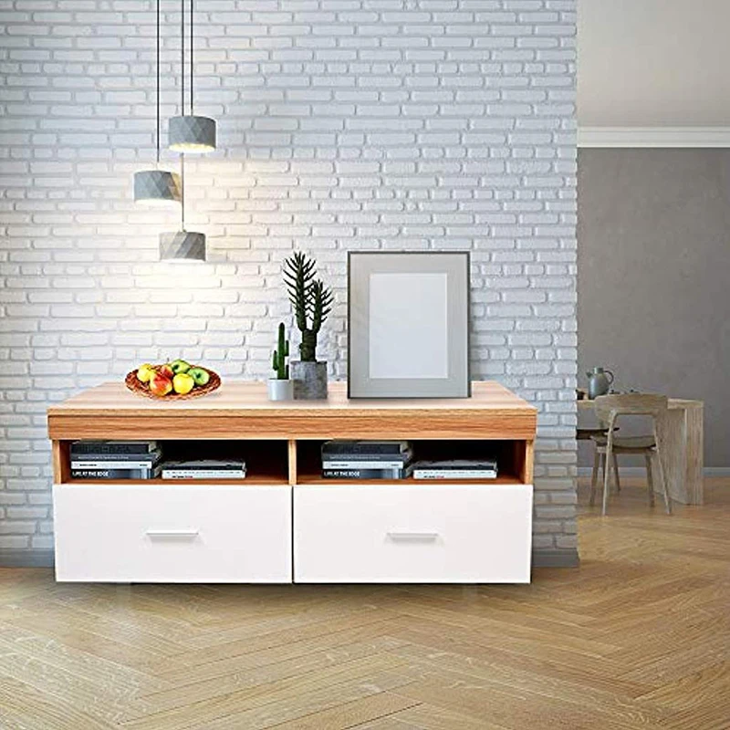 Кофейный столик прямоугольный 40 дюймов белый с ящиком для хранения современный