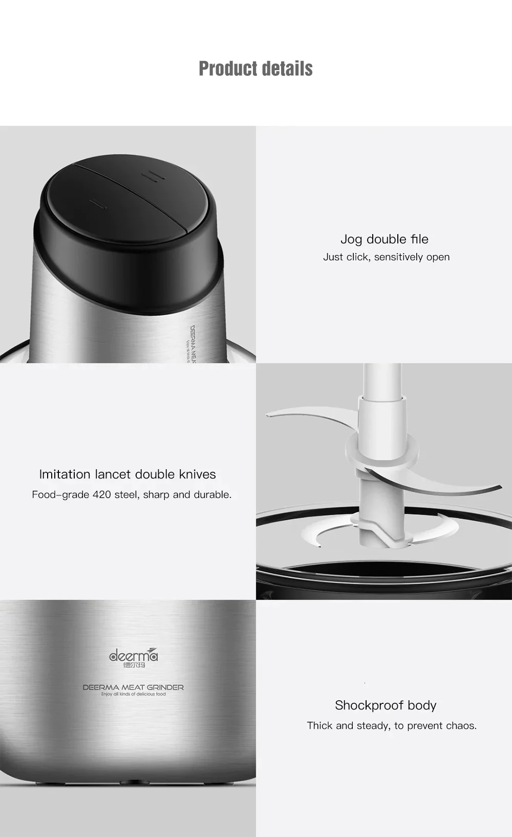 Xiaomi Dem-jr01 1.8l Future blender Мясорубка из нержавеющей стали электрическая мясорубка Автоматическая тризная машина для домашнего использования