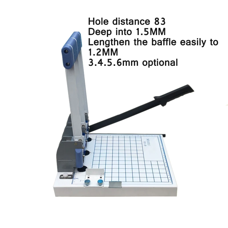 QY-15 Three-Hole Punching Machine Grid Positioning Manual Punching Machine With Paper Cutter Punching And Cutting Dual Purpose