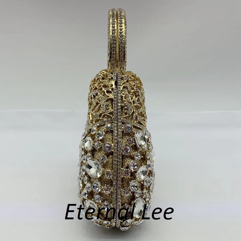 

ETERNAL LEE Women Evening Party Diamonds Luxury Clutch Fashion Bling Crystal Bridal Wedding Bag Purse Black Bolso Mujer