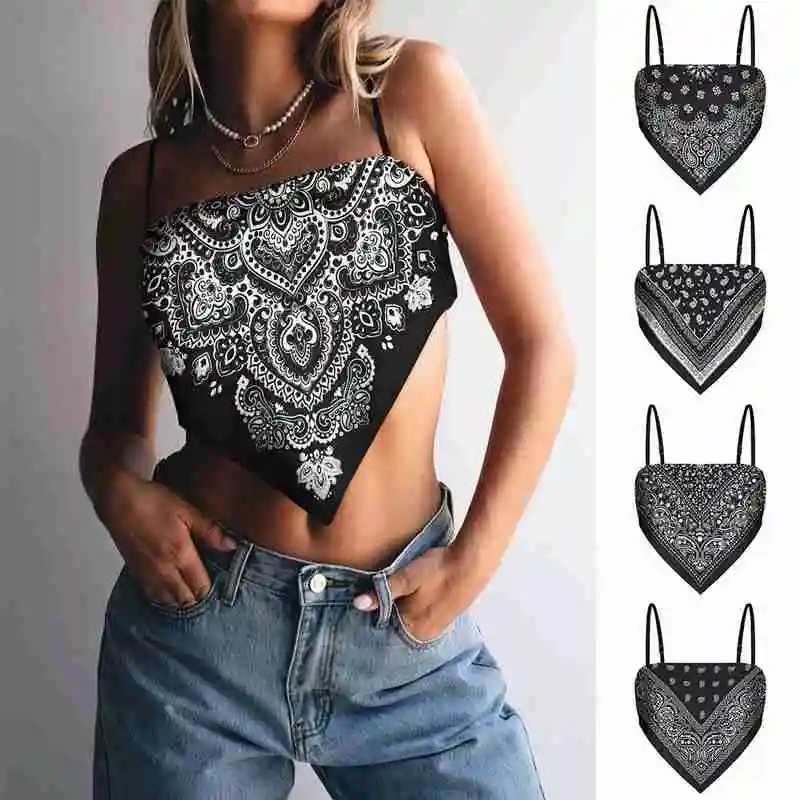 

Summer Women Sexy Totem Digital Printing Strappy Sleeveless Slim Backless Camisole Vest Camis I2X1