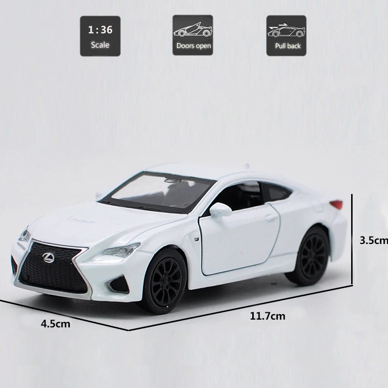 Спортивный автомобиль HOMMAT 1/36 масштаб Lexus RC F сплав металл литье под давлением 1:36