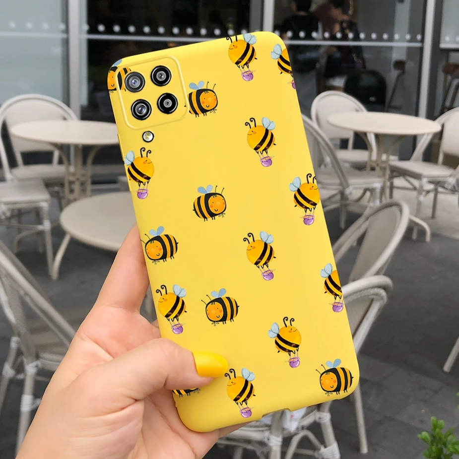 Чехол для Samsung Galaxy A22 SM-A225F Мягкий силикон с изображением бабочек