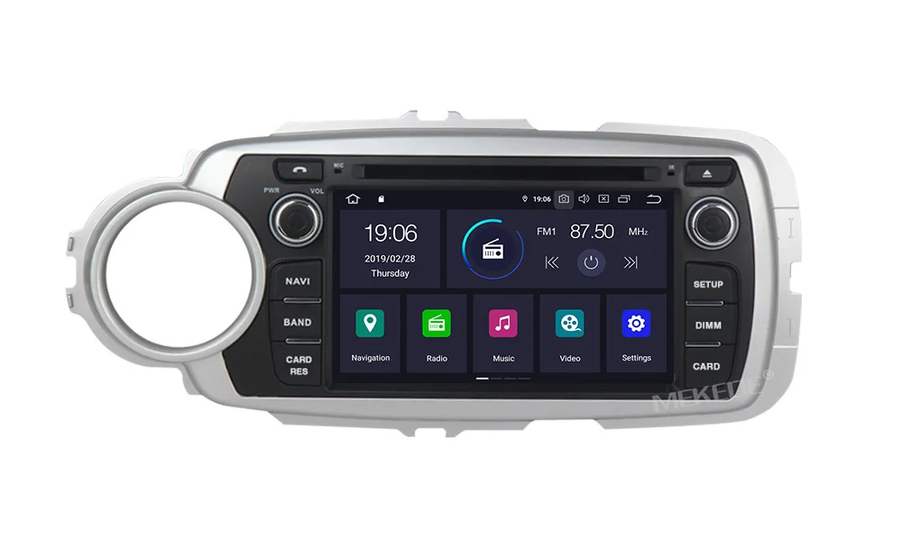 MEKEDE 4G ram 32G rom Android 9,0 автомобильное аудио-радио кассета для Toyota Yaris 2012- с gps Навигатор Радио ipod