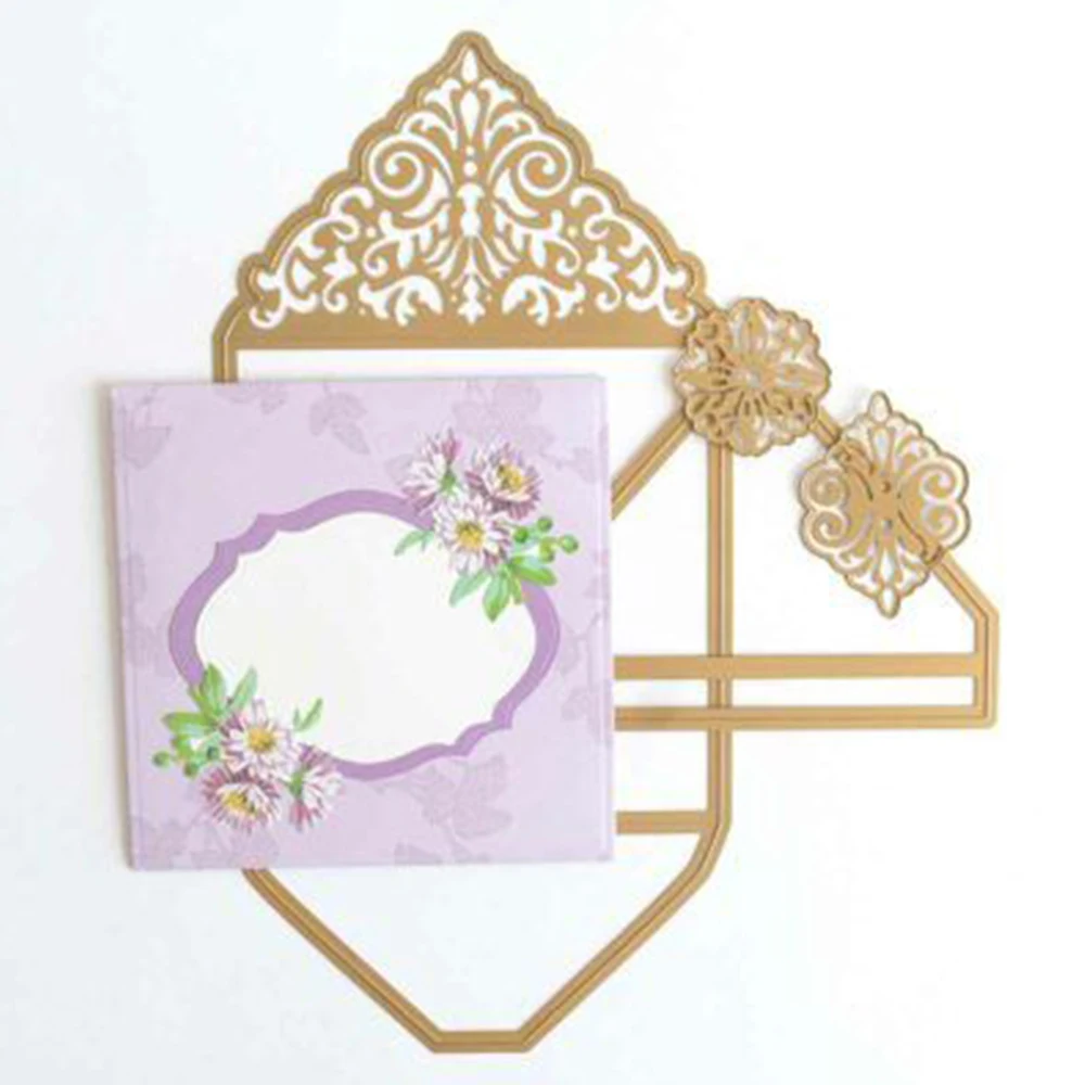 

Two album frames Metal Cutting Dies for DIY Scrapbooking Crafts Dies Cut Stencils Maker Photo Album Template Handmade Decoration