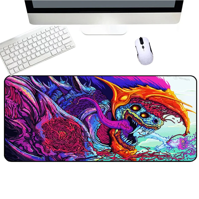 Экстра большой игровой коврик для мыши Hyper Beast натуральный каучук XL не скользящий