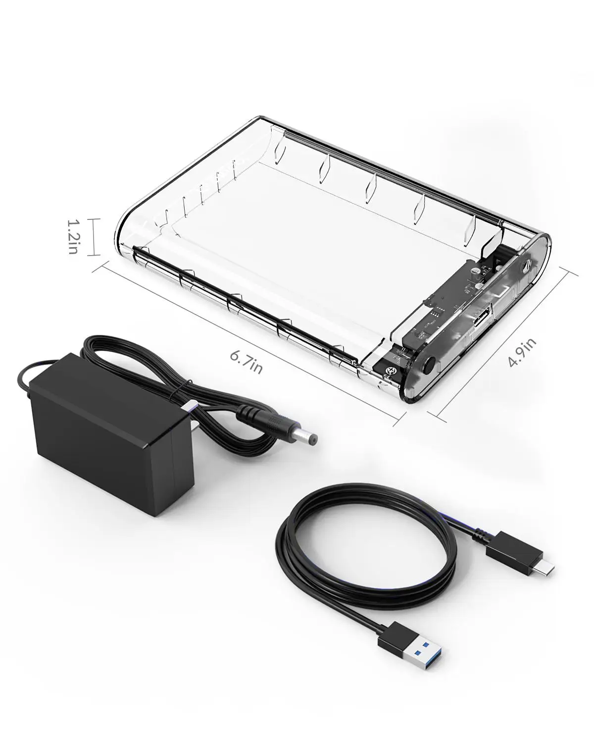 Прозрачный корпус ORICO для жесткого диска чехол 2 5 3 HDD SSD SATA к USB 3.1 Тип C 6 Гбит/с